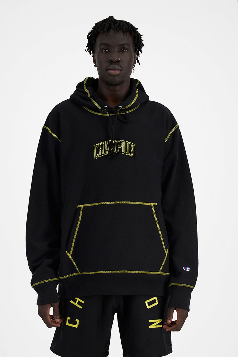 Champion Reverse Weave Contrast Stitch Hoodie | Mens Hoodie | AVA7N