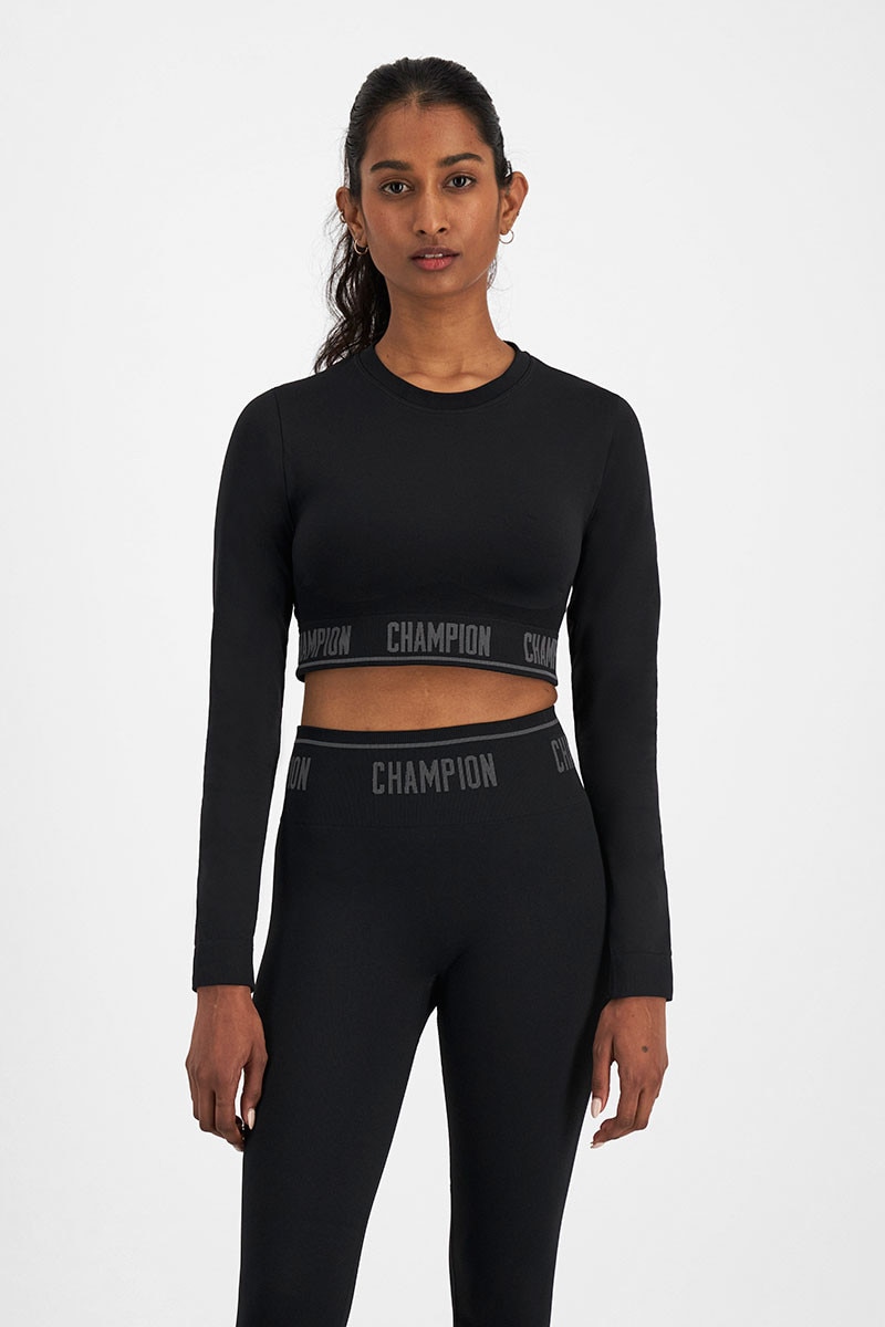 Long sleeve champion crop top outlet