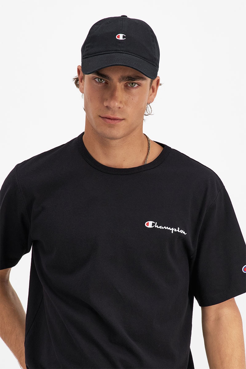 Black champion hat top