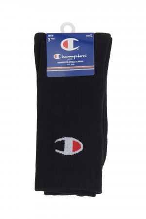 Champion Unisex Crew Socks Cotton Rich Cushioned Sports Sock 3 Pack