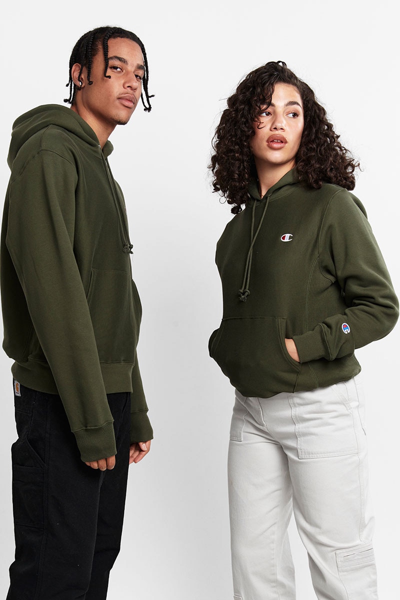Champion fleeting green hoodie top