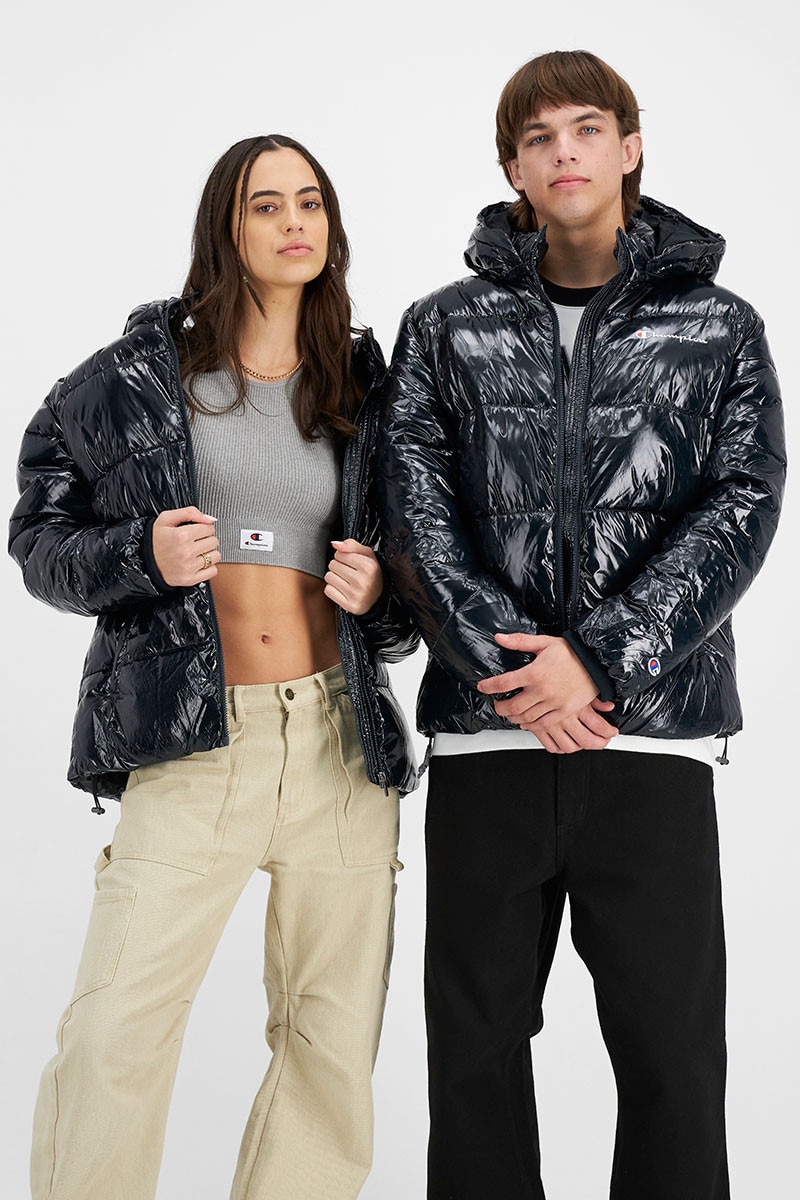 Champion shiny jacket on sale