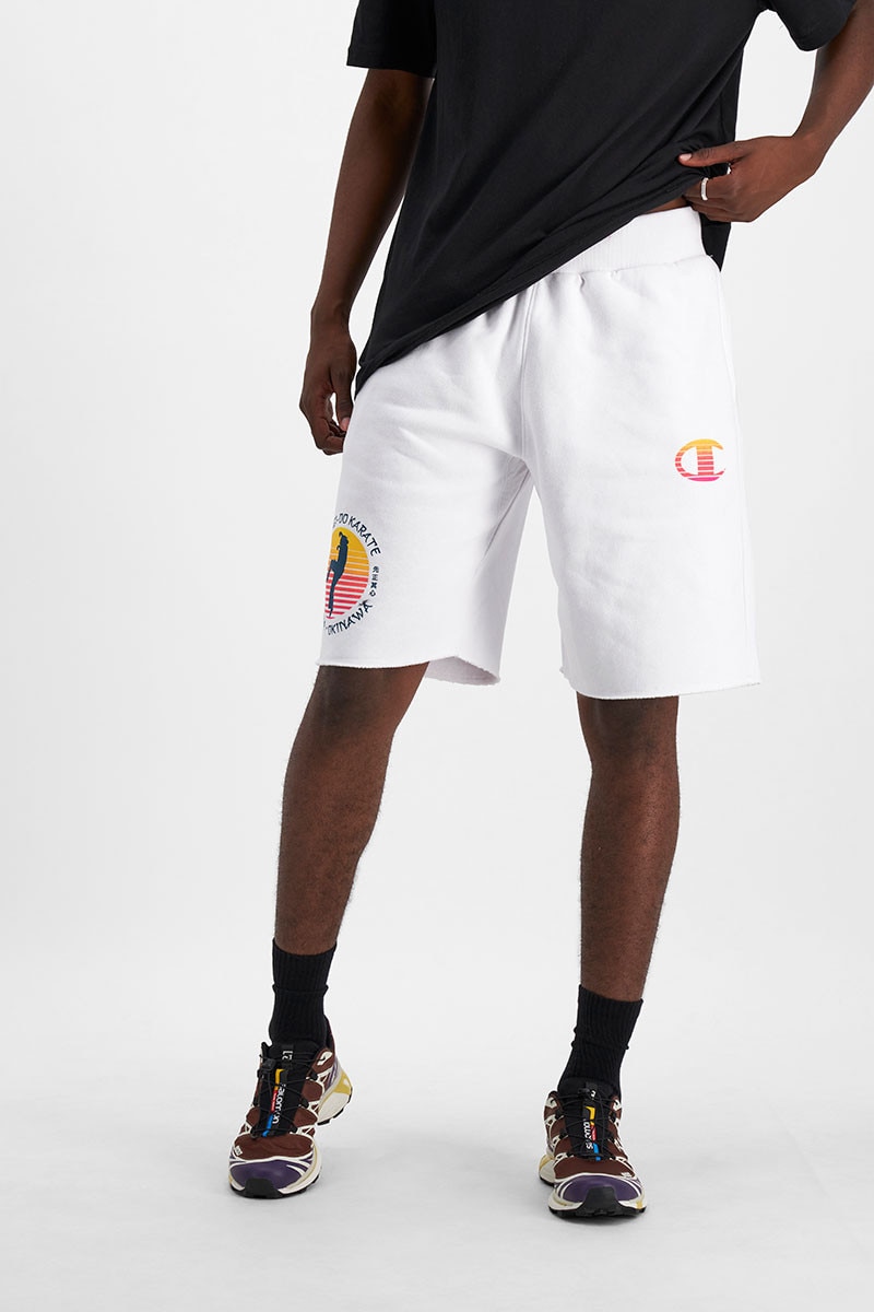 Champion cut off shorts hot sale