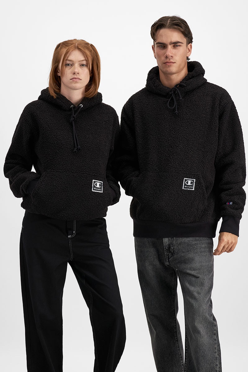 Champion fleece hoodie teddy bear sales