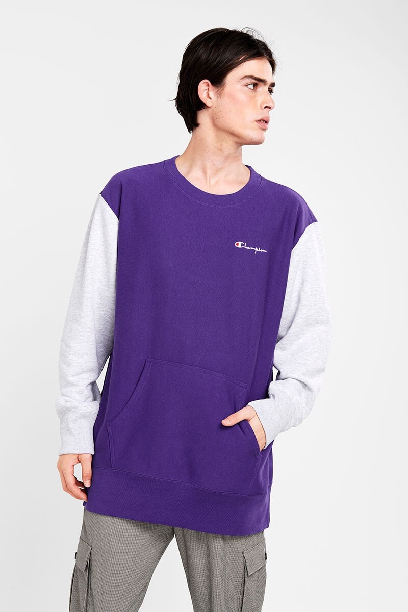 Champion reverse weave block crew sweat hotsell