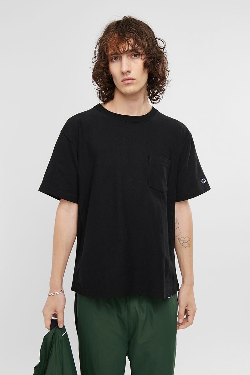 Reverse weave tee top