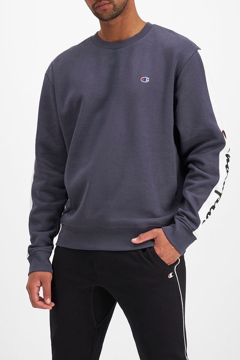Champion panel crew sweatshirt store