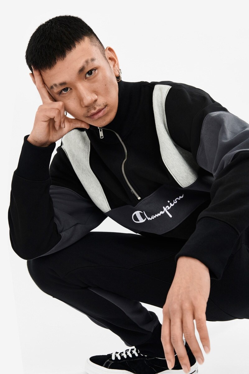 CHAMPION Reverse Weave Colour Block Pullover AXAMA1