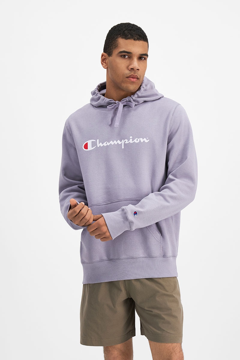 Men's champion script hoodie shop