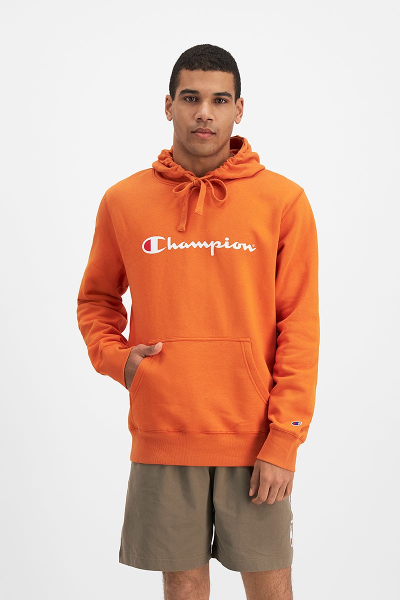 Champion eco triple script hoodie sweatshirt deals