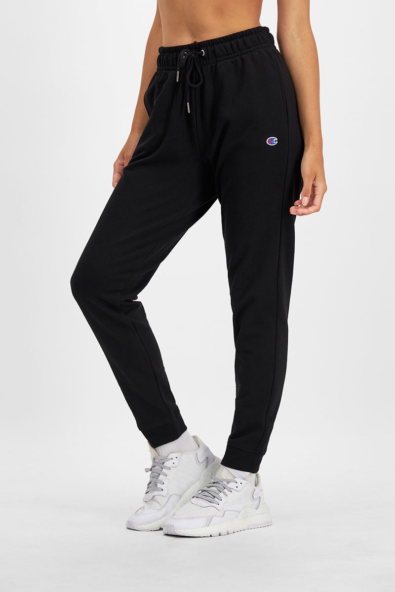 Champion logo sweatpants womens deals
