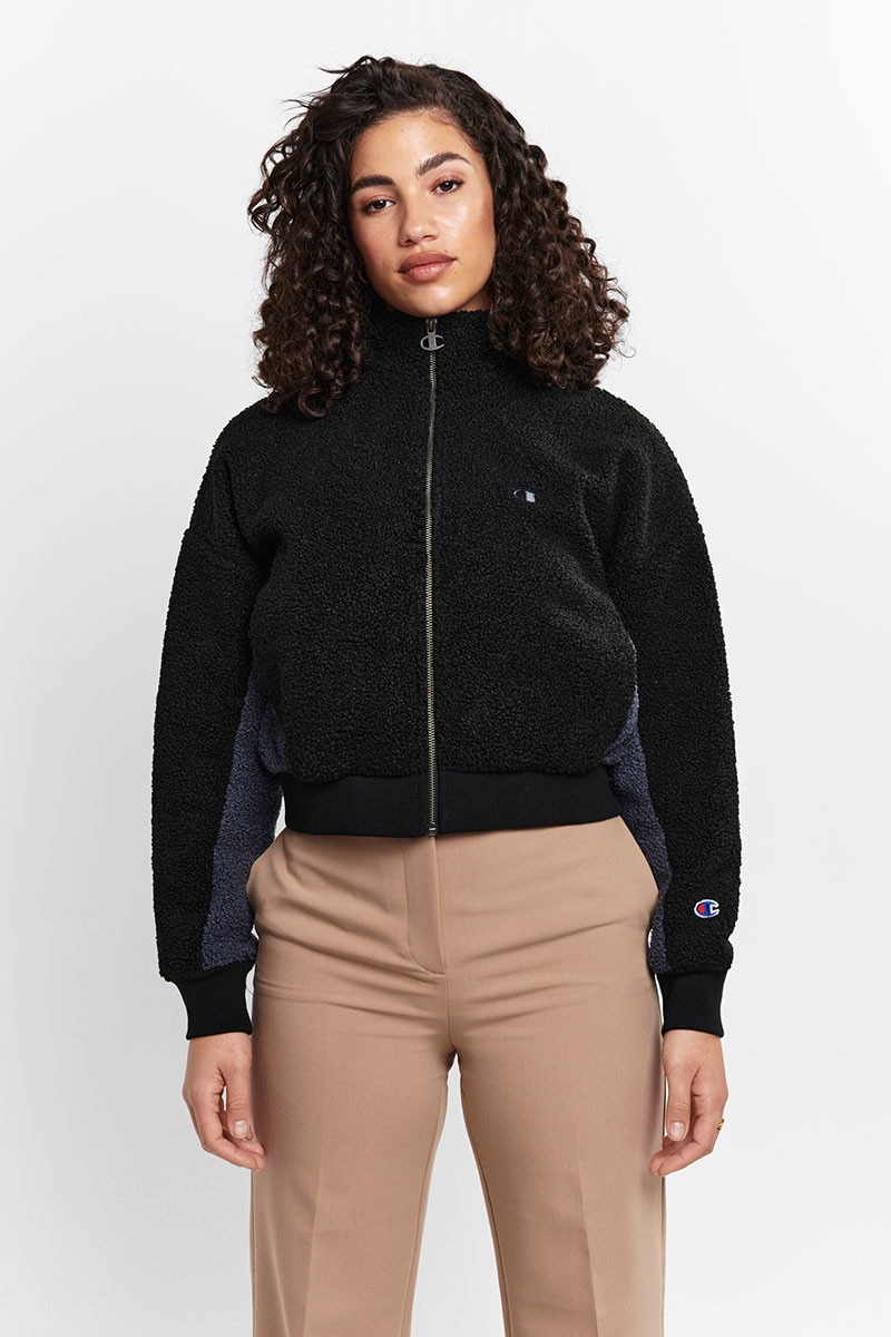 Champion c logo sherpa lined jacket shop