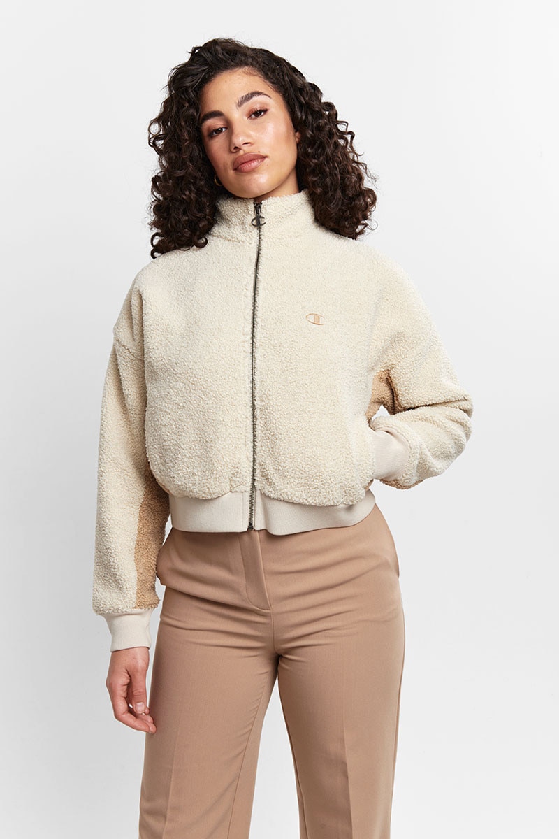 Champion c logo sherpa lined jacket outlet