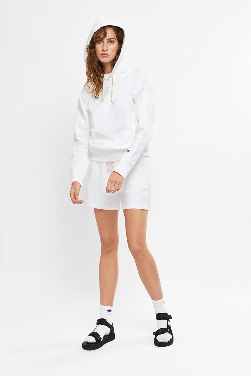 Champion reverse weave royal womens crop hoodie on sale