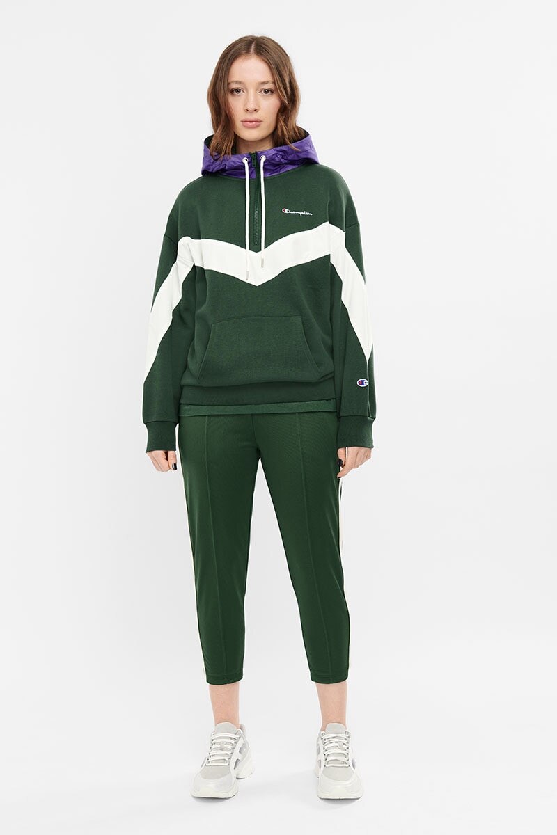 Champion hooded half zip sweatshirt store