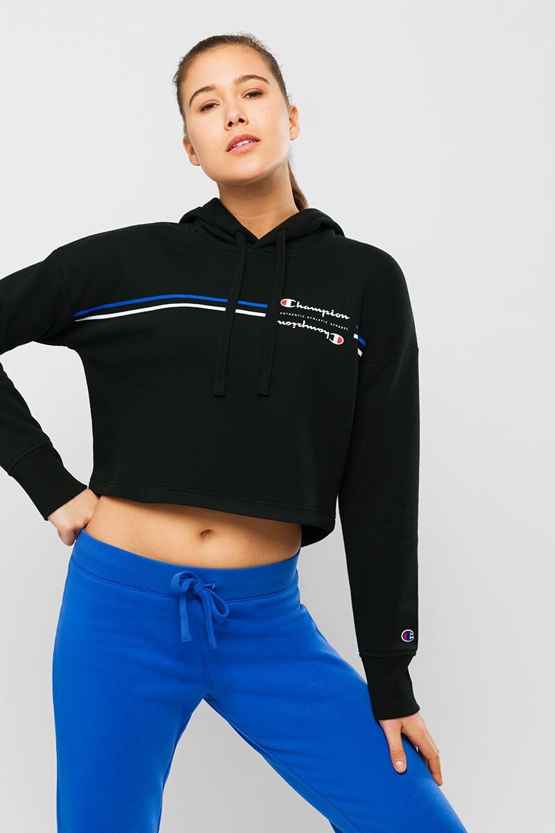 Champion cropped zip up hoodie store