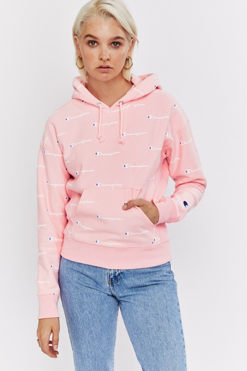 Reverse Weave All over Graphic Hoodie