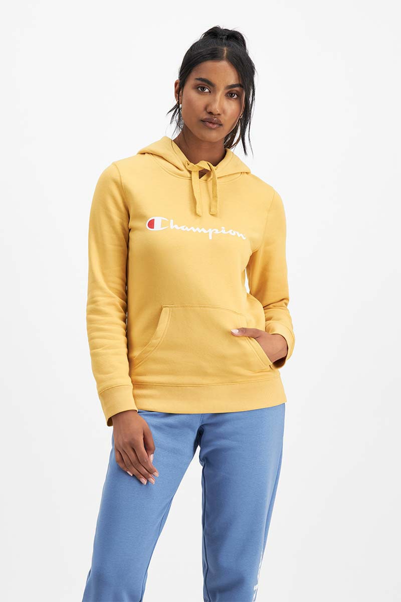 Champion hoodie yellow womens hot sale