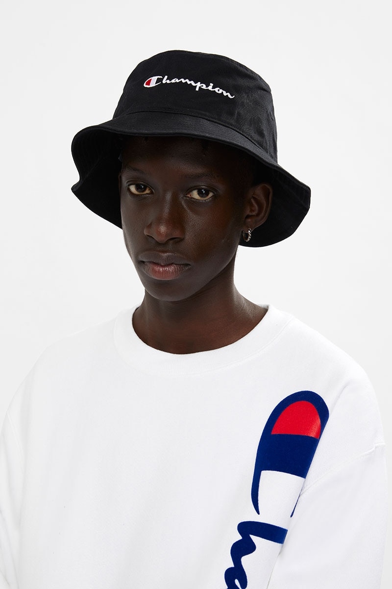 Black champion bucket hat shop