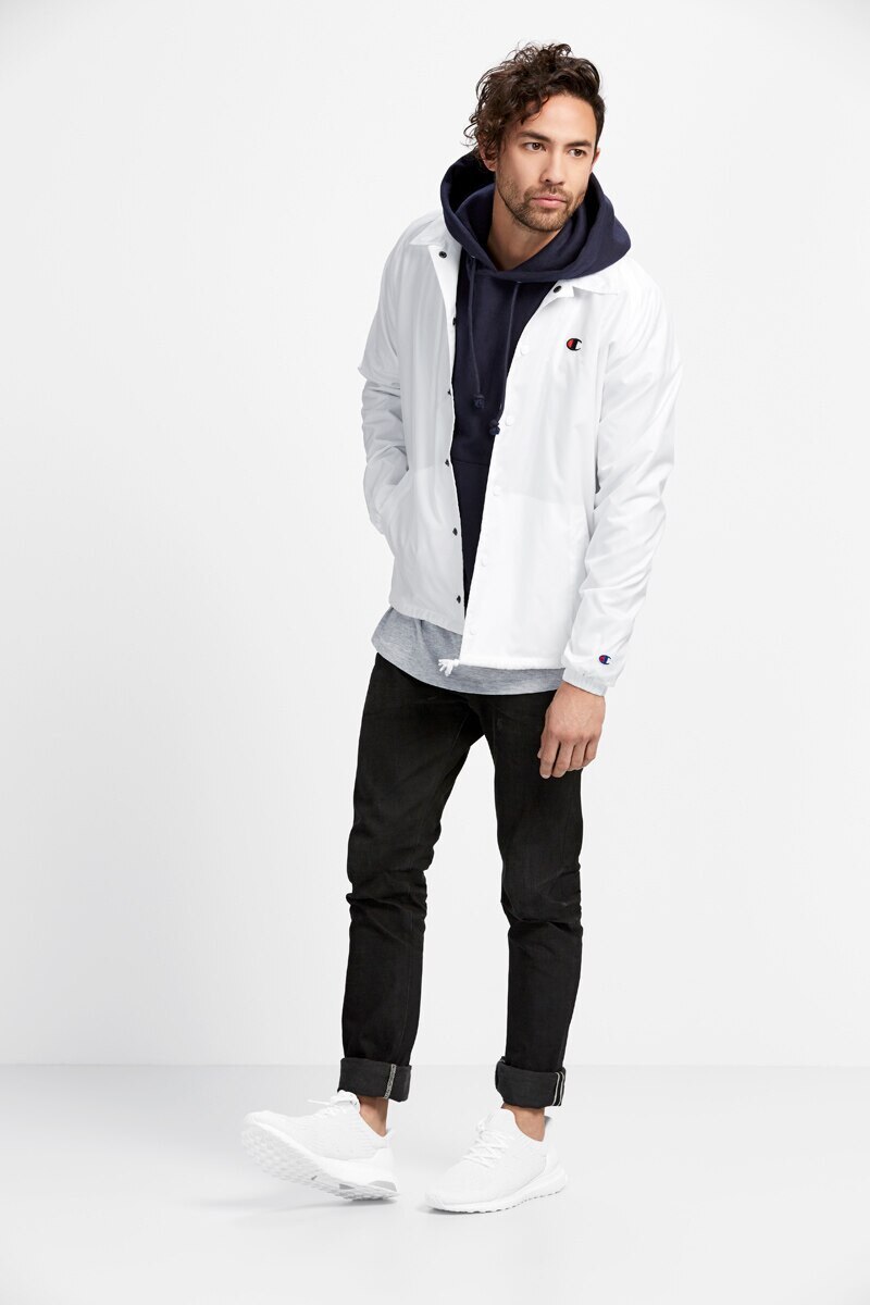Champion coach jacket white cheap