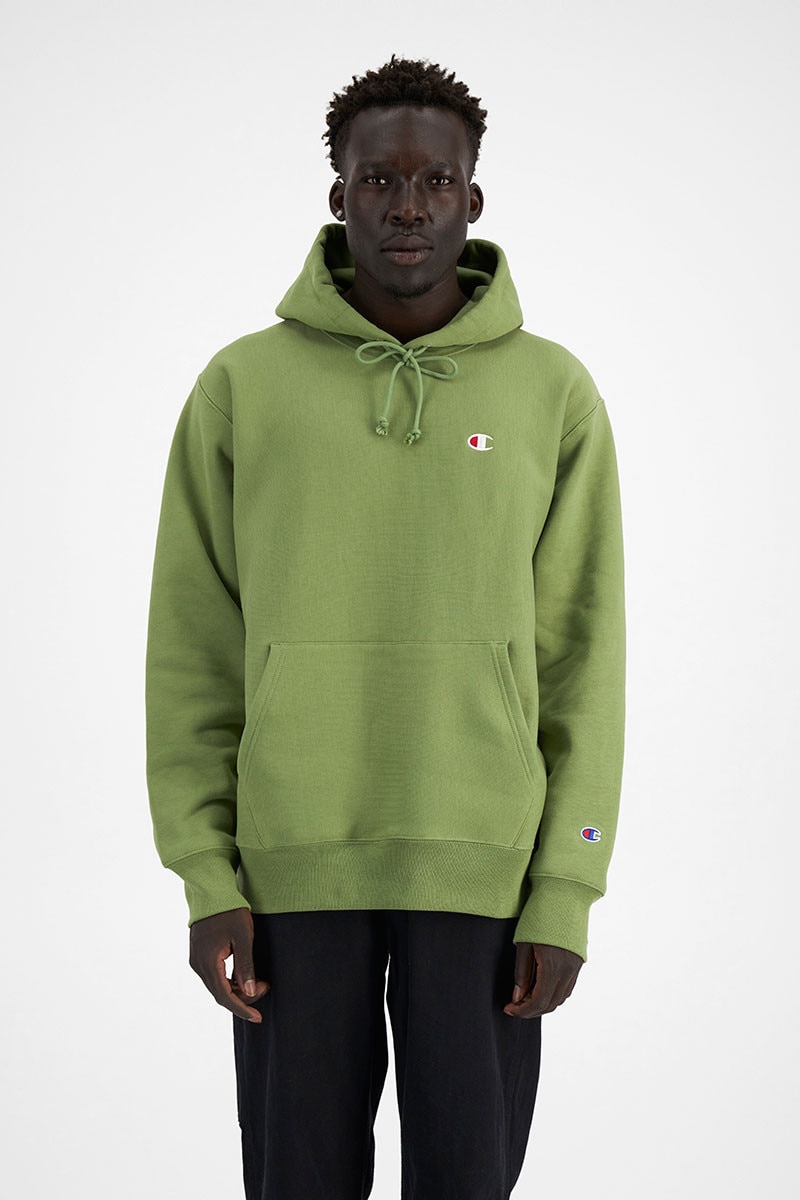 Mens green champion hoodie clearance