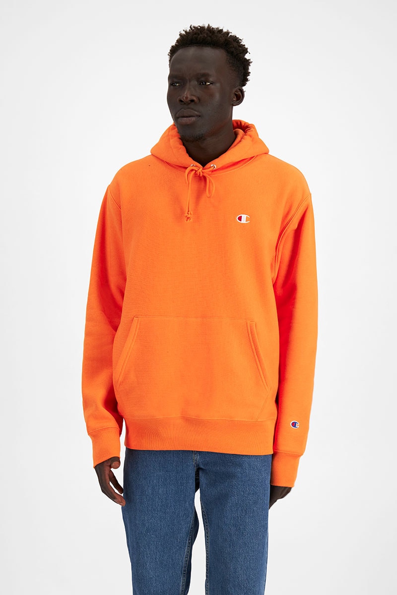 Orange champion reverse weave hoodie clearance