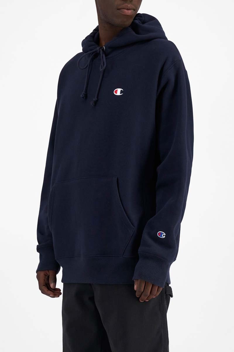 Champion vertical logo hoodie sweatshirt clearance