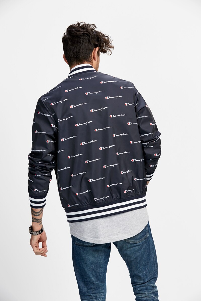 CHAMPION Satin Baseball Jacket A2004H
