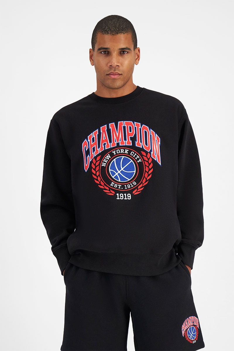 Champion Reverse Weave Field Basketball Crew Mens Pullover AUF8N
