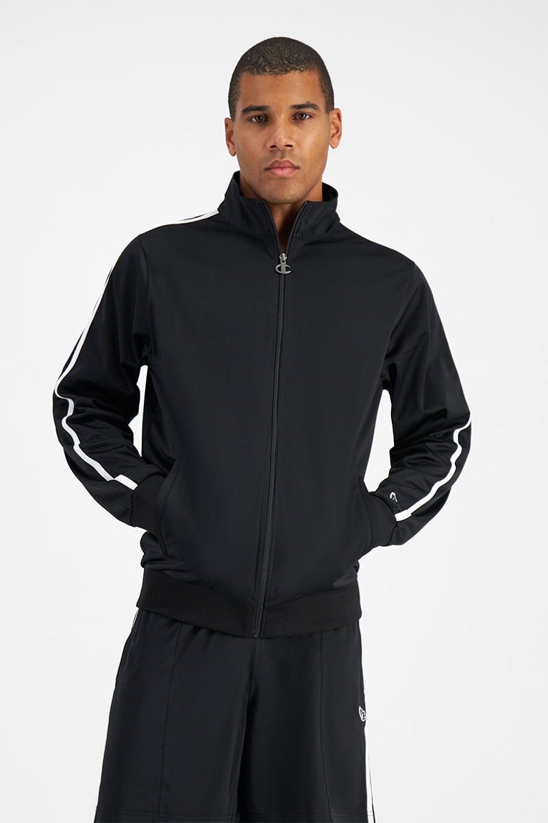 Champion white track jacket best sale