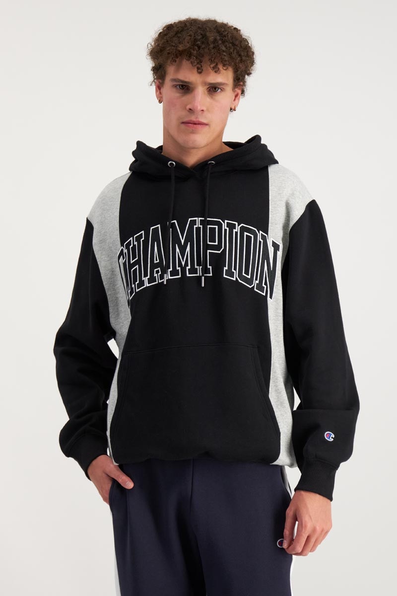 Champion black mens hoodie clearance