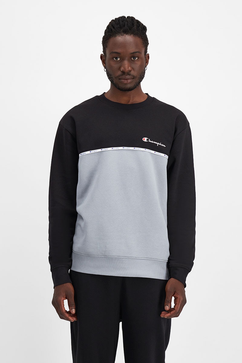 Champion colorblock crew neck sweatshirt hot sale