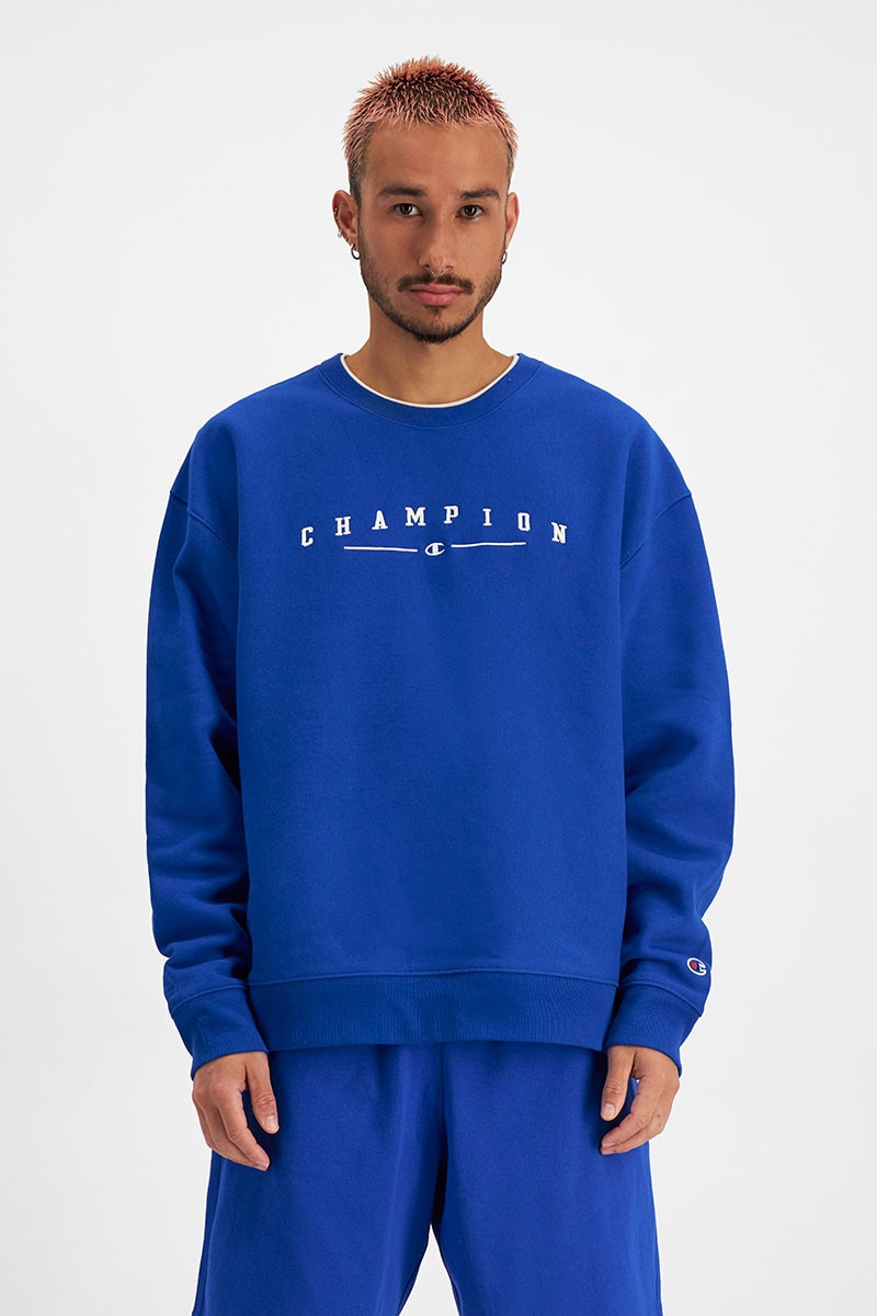 Champion blue crew neck new arrivals