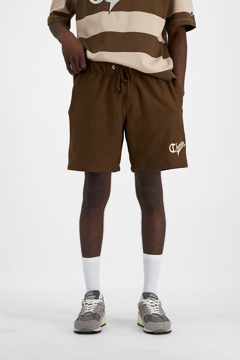 Reverse Weave Collegiate Relaxed Shorts