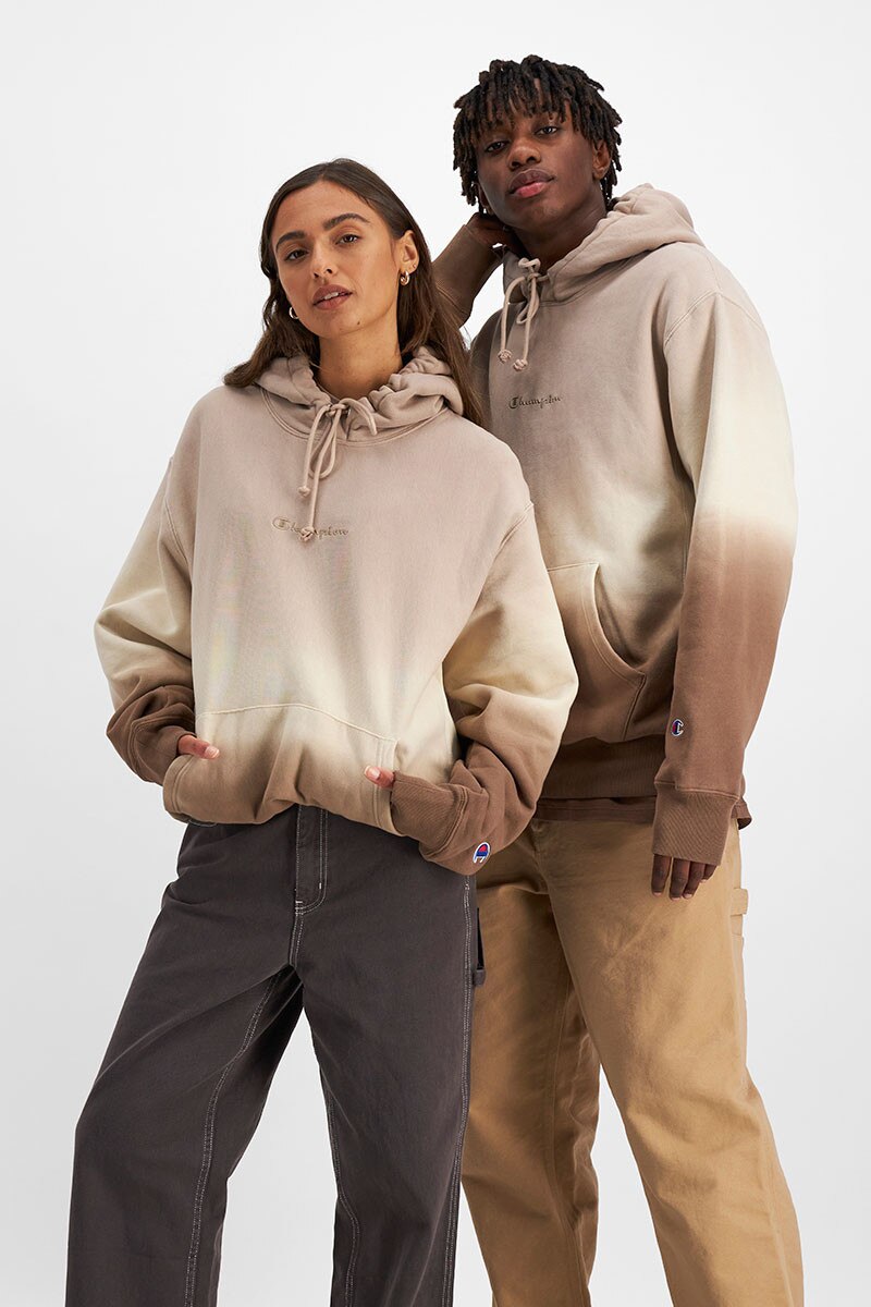 Reverse Weave Terry Dip Dye Hoodie