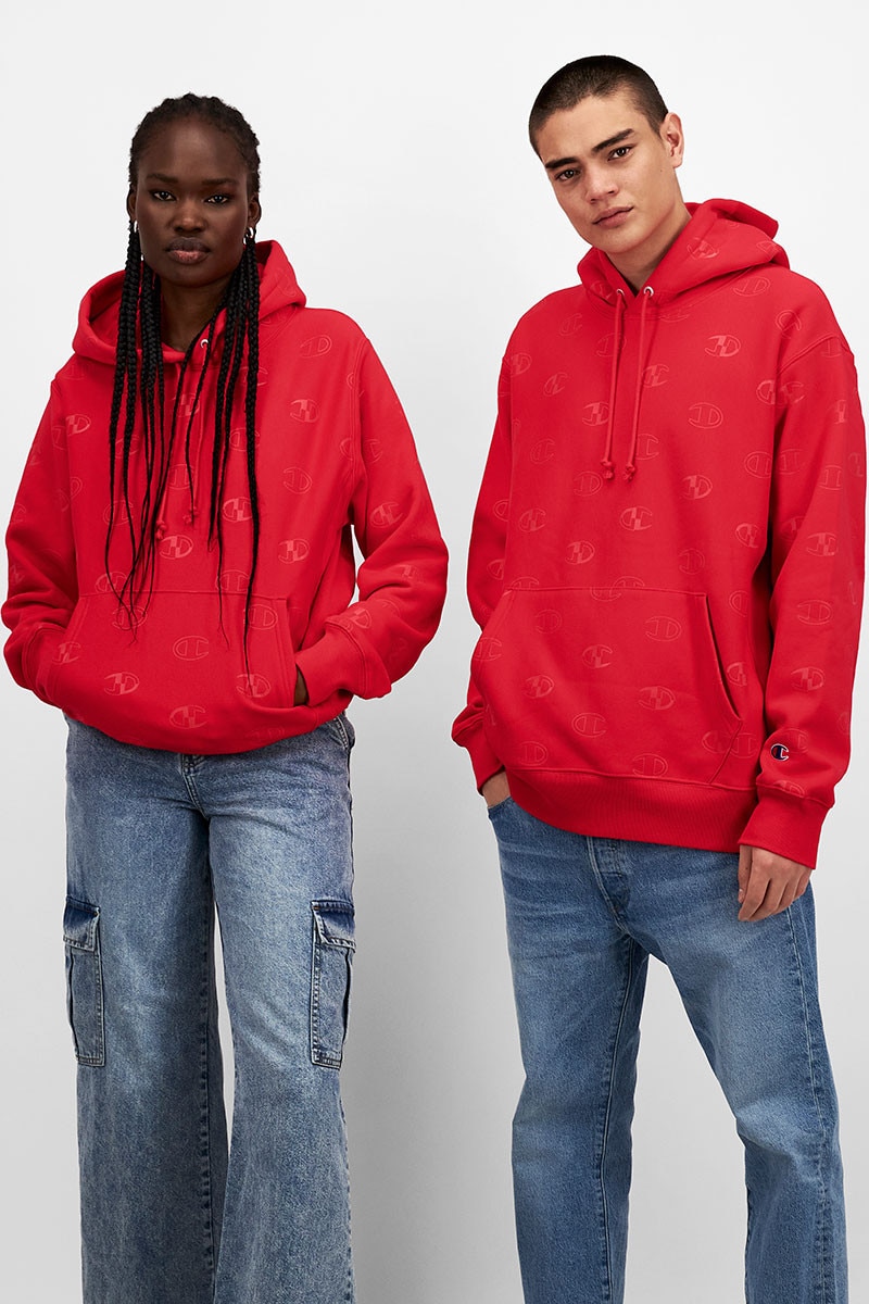 Champion monogram hoodie sales