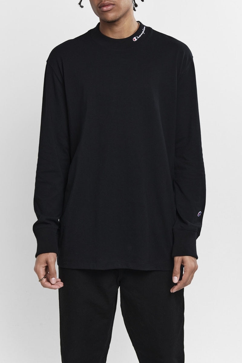 CHAMPION Heritage Mock Neck Long Sleeve Tee AW84N