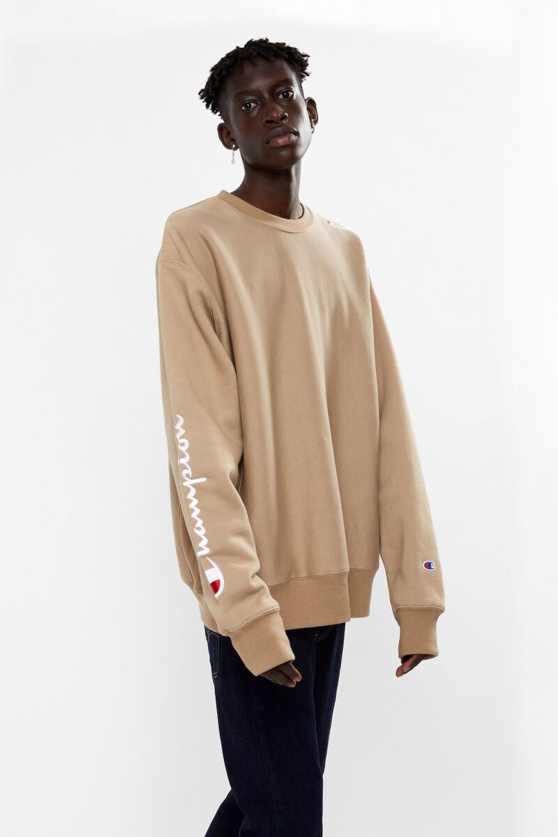 Champion reverse weave chainstitch script crew discount