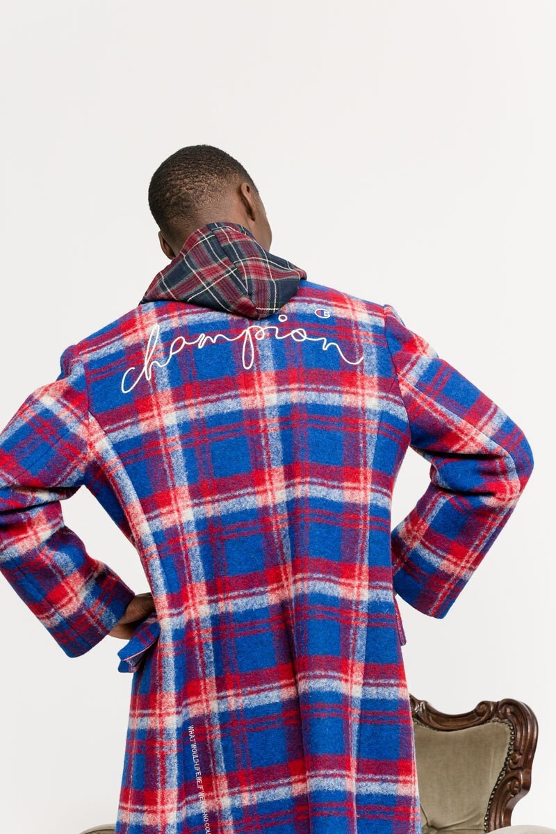 Champion X Clothsurgeon Tartan Wool Long Coat