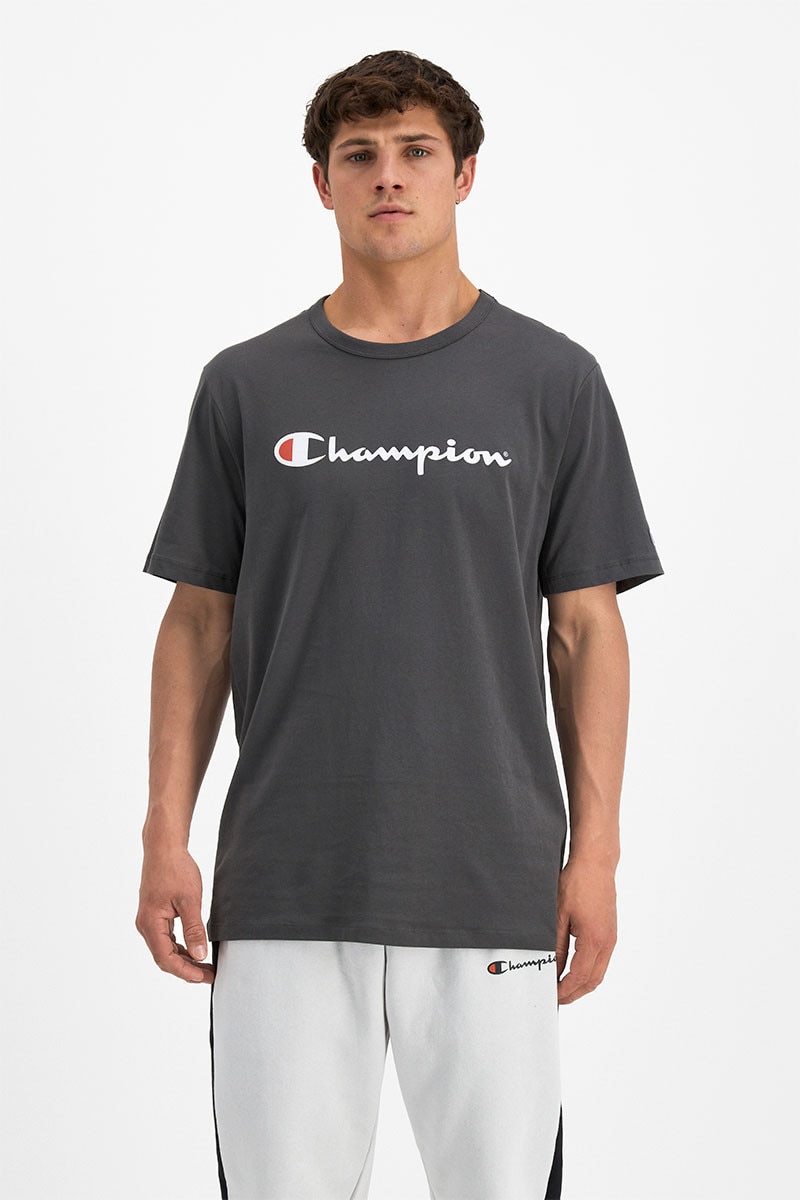 Men's champion script t shirt shop