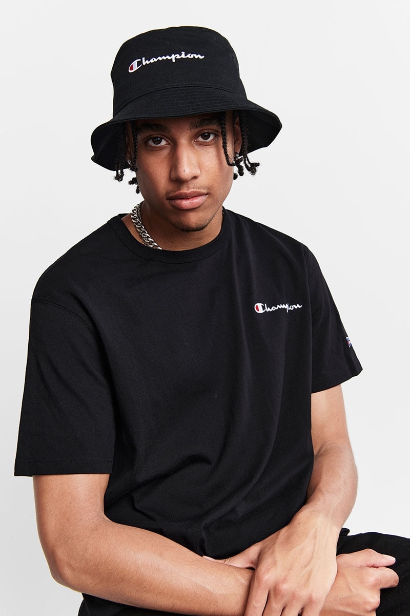 Champion black bucket hat store