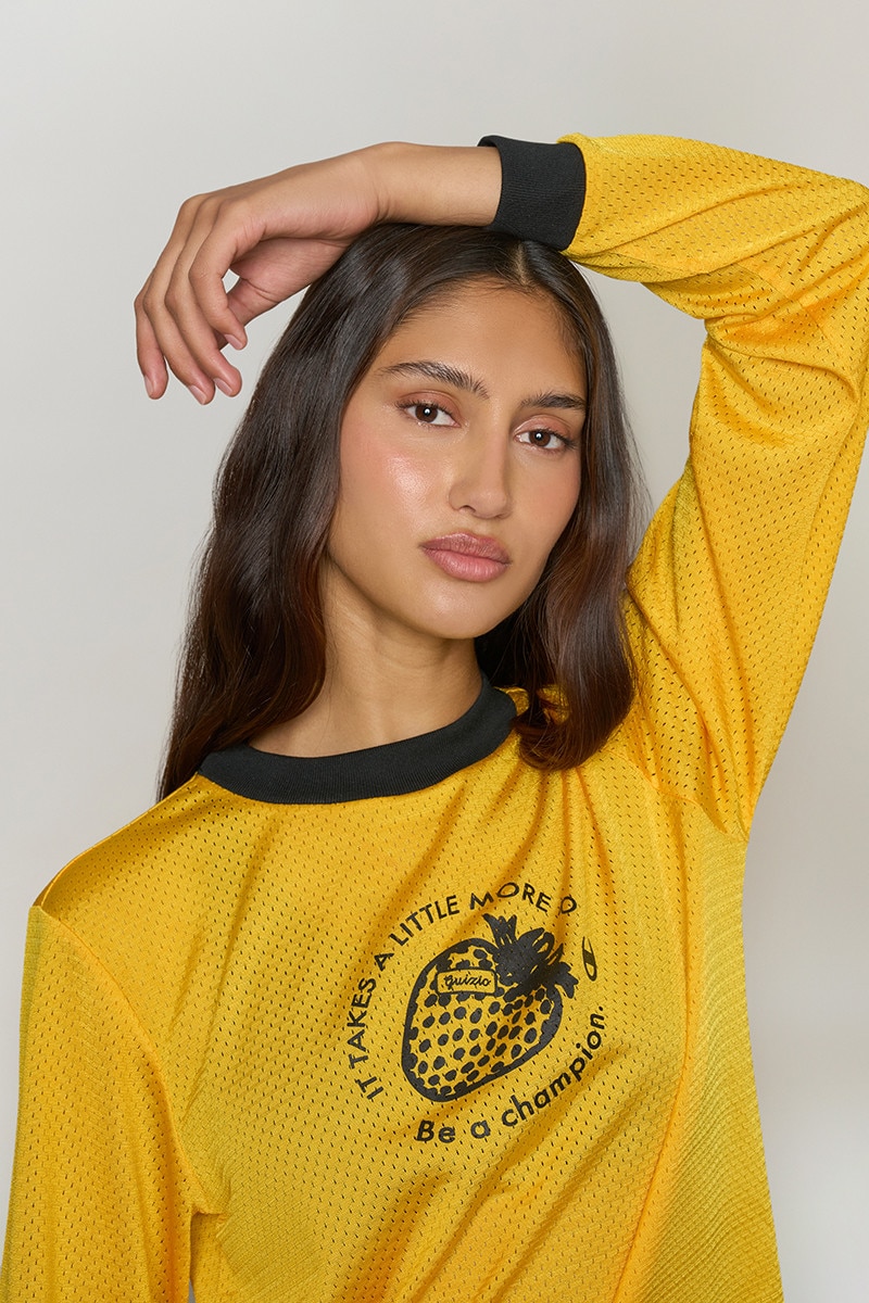 Yellow champion long sleeve hotsell