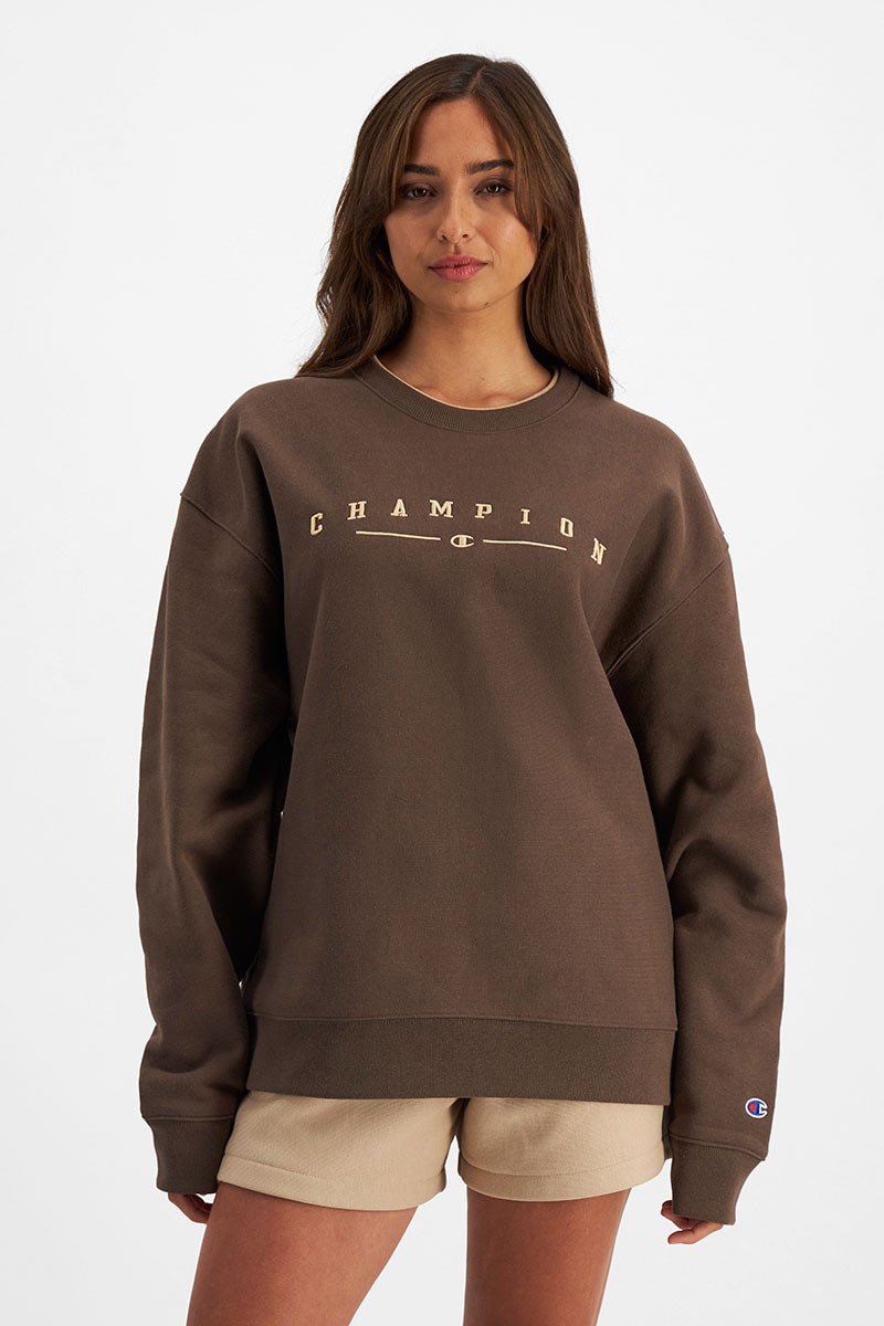 Champion Reverse Weave Double Collar Crew Womens Pullover CRDXN