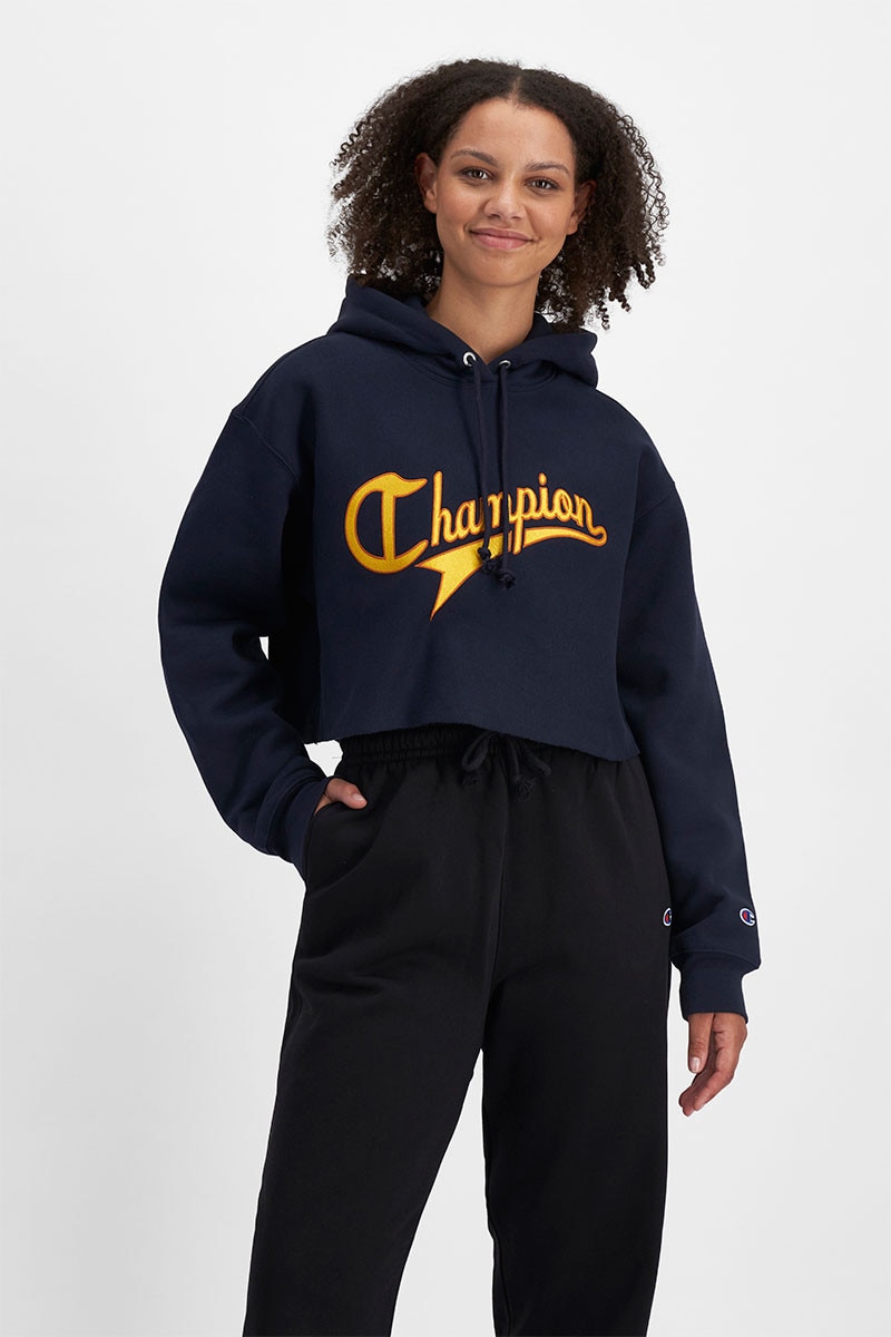 Champion reverse weave hoodie script top