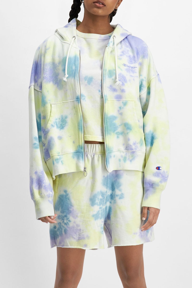 Lightweight Fleece Sun Washed Full Zip Boxy Hoodie