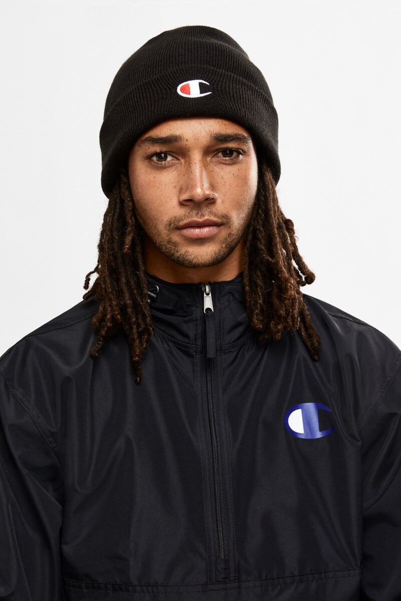 Black champion beanie deals
