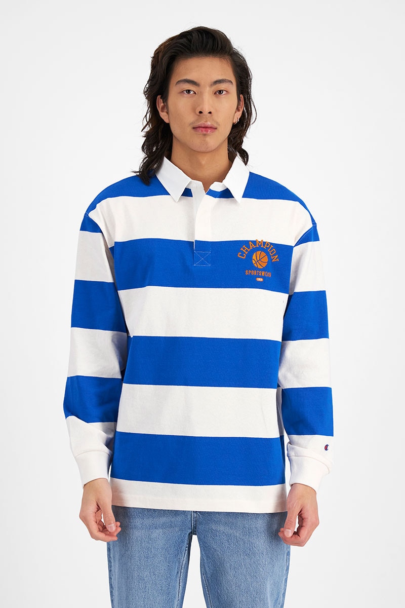 Champion Heavyweight Jersey Clubhouse Long Sleeve Rugby Shirt | Mens ...