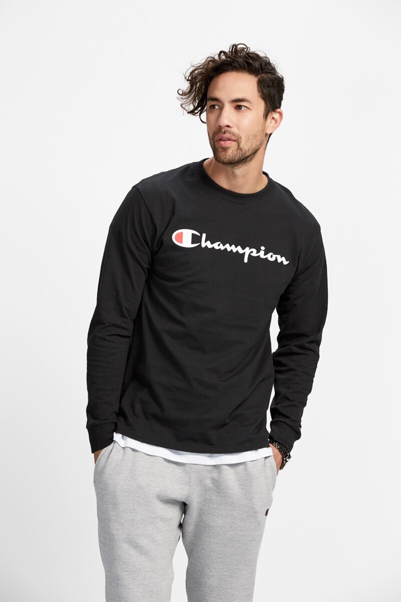 CHAMPION Cotton Long Sleeve Tee | A1613H