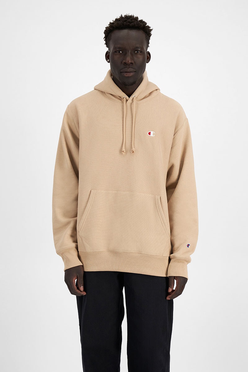 Champion reverse weave hoodie brown clearance