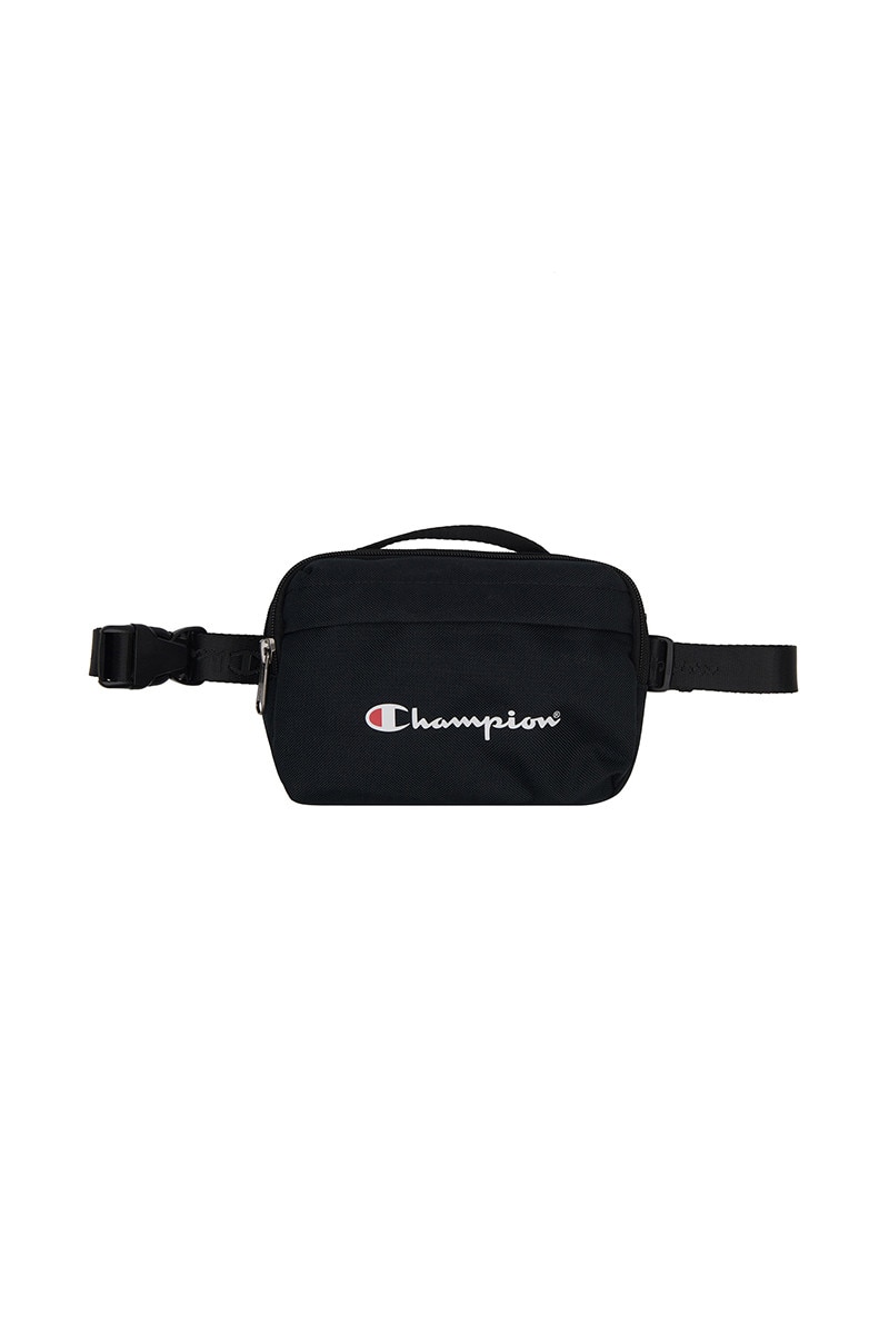 Black champion bum bag sales